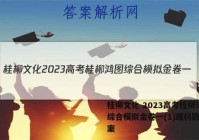 桂柳文化 2023高考桂柳鸿图综合模拟金卷一(1)理科数学答案
