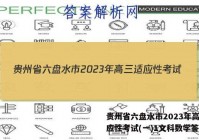 贵州省六盘水市2023年高三适应性考试(一)1文科数学答案