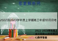 2022-2023学年度上学期高三年级10月月考(23152C)数学答案