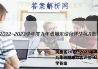 河南省2022~2023学年度九年级期末综合评估 4L R数学答案