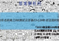 「2023届全国100所名校高三AB测试示范卷 23·G3AB·政治-R-必考-QG 政治(二十)20答案 」