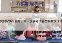 全国名校联考 2023届高三第一次联考试卷文科数学LL试题答案