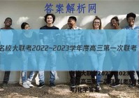 名校大联考2022~2023学年度高三第一次联考(老教材老高考)化学答案