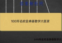 100所名校金典卷数学六 答案