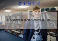 衡水金卷先享题 2023届调研卷 化学(湖北专版)(一)1答案