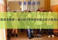 皖智教育 安徽第一卷·2023年中考安徽名校大联考试卷(二)2数学答案