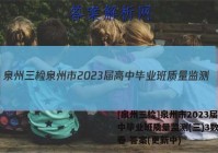 [泉州三检]泉州市2023届高中毕业班质量监测(三)3数学试卷 答案(更新中)