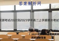 神州智达省级联测考试2022-2023学年高二上学期期末考试历史试卷答案