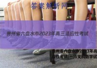 贵州省六盘水市2023年高三适应性考试(一)1文科数学试题答案