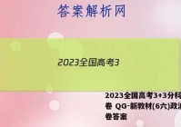 2023全国高考3+3分科综合卷 QG-新教材(6六)政治试卷答案
