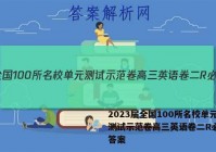 2023届全国100所名校单元测试示范卷高三英语卷二R必考Y答案