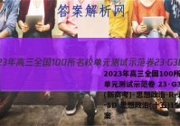 2023年高三全国100所名校单元测试示范卷 23·G3DY(新高考)·思想政治-R-必考-SD 思想政治(十五)15答案