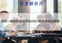 [咸阳一模]陕西省咸阳市2023年高考模拟检测(一)1历史答案