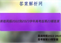 英语周报2022-2023学年高考版第23期答案