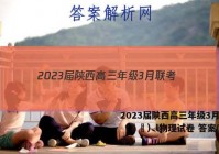 2023届陕西高三年级3月联考（⬆️）l物理试卷 答案(更新中)