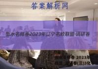 衡水名师卷 2023年辽宁名校联盟·调研卷(三)3化学答案