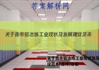 关于我市铅冶炼工业现状及发展建议范本(通用)答案
