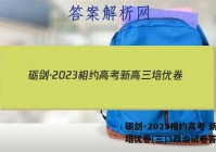 砺剑·2023相约高考 新高三培优卷(三)3政治试卷答案