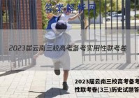 2023届云南三校高考备考实用性联考卷(3三)历史试题答案