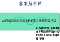 山西省2022~2023学年度九年级阶段评估(E)化学[R-PGZX E SHX(五)]试题 答案