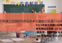 2023年高三全国100所名校单元测试示范卷 23·G3DY(新高考)·思想政治-R-必考-SD 思想政治(十三)13答案