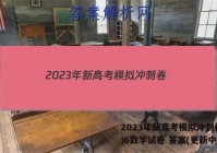 2023年新高考模拟冲刺卷(六)6数学试卷 答案(更新中)