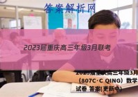 2023届重庆高三年级3月联考（807C·C QING）数学试卷 答案(更新中)
