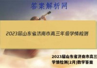 2023届山东省济南市高三年级学情检测(2月)数学答案