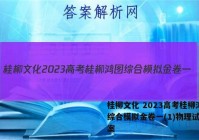 桂柳文化 2023高考桂柳鸿图综合模拟金卷一(1)物理试题答案