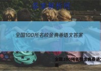全国100所名校金典卷语文 答案