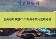 西南名师联盟2023届高考实用性联考卷(一)1英语试题答案