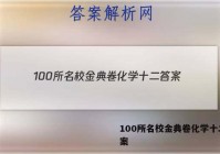 100所名校金典卷化学十二 答案