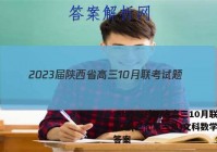 2023届陕西省高三10月联考试题(三个黑三角)文科数学试题答案
