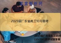 2023届广东省高三10月联考(23-79C)数学试题答案