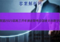 百师联盟 2023届高三开年摸底联考 全国卷文科数学答案