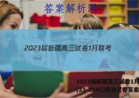 2023届新疆高三试卷1月联考(23-254C)政治试卷答案
