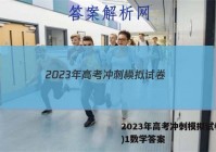 2023年高考冲刺模拟试卷(一)1数学答案