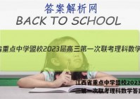 江西省重点中学盟校2023届高三第一次联考理科数学答案