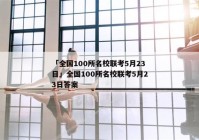 「全国100所名校联考5月23日」全国100所名校联考5月23日答案