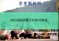 2023届陕西高三年级3月联考（23-326C）数学试卷 答案(更新中)