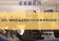 [咸阳一模]陕西省咸阳市2023年高考模拟检测(一)1理科数学试题答案