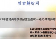 2023年普通高等学校招生全国统一考试·冲刺押题卷(六)6语文试卷 答案(更新中)