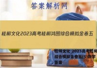 桂柳文化 2023高考桂柳鸿图综合模拟金卷五(5)数学 考卷答案