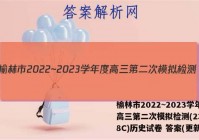 榆林市2022~2023学年度高三第二次模拟检测(23-338C)历史试卷 答案(更新中)