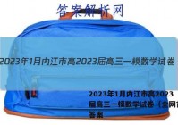 2023年1月内江市高2023届高三一模数学试卷（全网首发）答案
