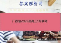 广西省2023届高三1月联考(23-246C)英语试题答案