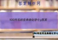 100所名校金典卷化学七y 答案