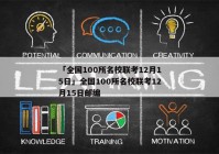 「全国100所名校联考12月15日」全国100所名校联考12月15日邮编