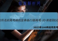 2023年100所名校高考模拟金典卷 23新高考·JD·英语-G DONG 英语(十二)12答案