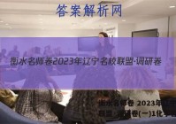 衡水名师卷 2023年辽宁名校联盟·调研卷(一)1化学答案